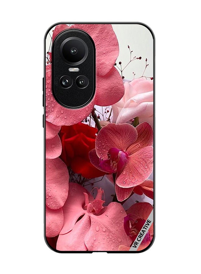 VR CREATIVE Protective Case Cover For Oppo Reno 10 Pro Flower Design Multicolour - Image 1
