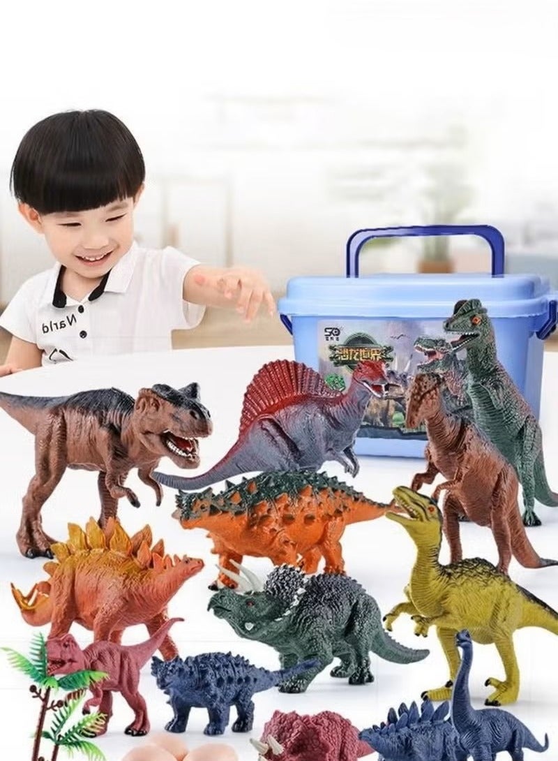 52 PCS Simulated Dinosaur Toys Figures with Activity Play Mat, Jurassic Dinosaur Toys，Plastic, Large T-Rex, Triceratops Animal Model, Realistic Educational Dinosaur Figures for Kids Boys Girls  - Image 2