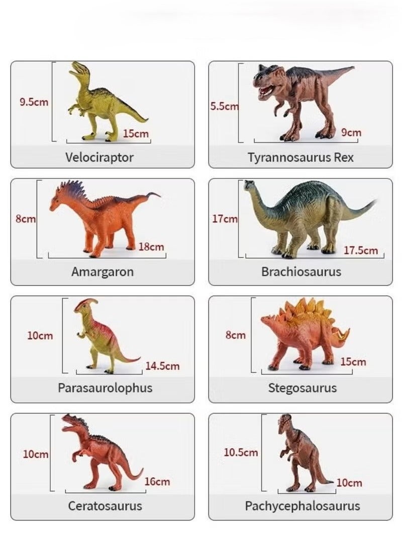52 PCS Simulated Dinosaur Toys Figures with Activity Play Mat, Jurassic Dinosaur Toys，Plastic, Large T-Rex, Triceratops Animal Model, Realistic Educational Dinosaur Figures for Kids Boys Girls  - Image 5