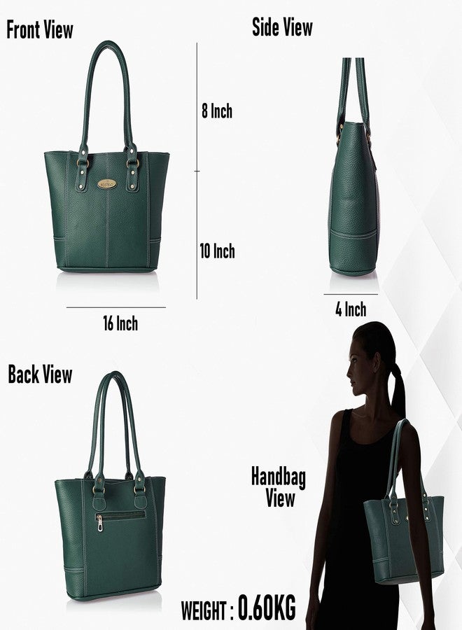 Fostelo Women's Everly Satchel Tote Handbag for Women | Ladies Purse | Stylish Shoulder Bag | Gift For Women | Green - Image 4