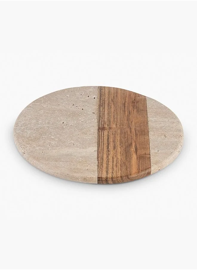 تو إكس إل هوم Marble Platter-Wood