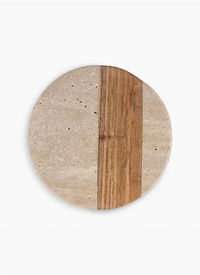 تو إكس إل هوم Marble Platter-Wood