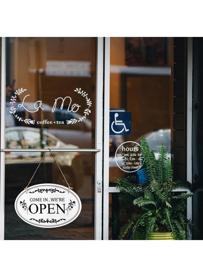 SAVITA Open and Closed Business Sign, 11.8x7.9inch Double Sided Reversible Come in We're Open and Sorry We're Closed Sign Store Hanging Sign for Shop Cafe Hotel Restaurant - Image 5