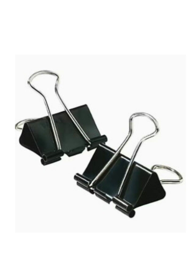 Deluxe Amt 51mm Binder Clip Set Black/Silver Pack Of 12 