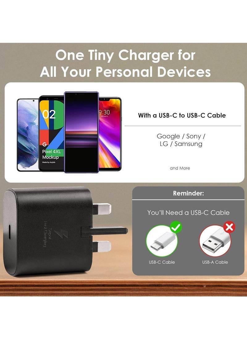 MUNTAQI USB C Fast Charger, 25W Fast Charger Plug for Samsung, USB C Charger Plug Compatible with Samsung Galaxy S23/S23+/S23 Ultra/S22/S22+/S22 Ultra/S21/S20/Note 20/Z Flip4/Z Fold4 (Cable Not Included) - Image 2