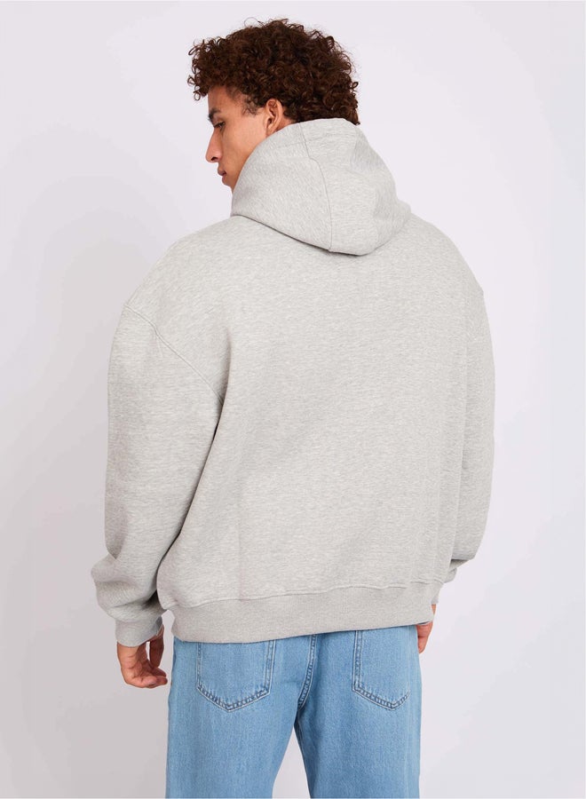 Premoda Unisex Sweat Shirt Loose Fit Grey - Image 4