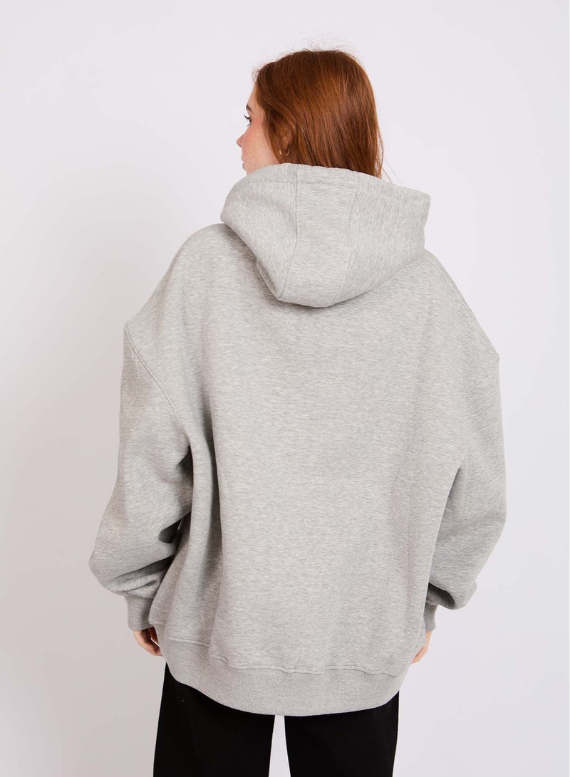 Premoda Unisex Sweat Shirt Loose Fit Grey - Image 5