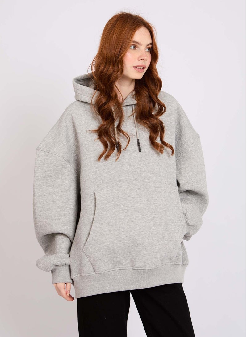 Unisex Sweat Shirt Loose Fit Grey