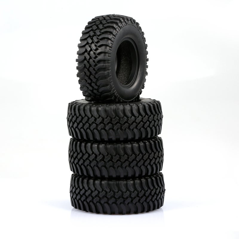 RC Tyre 100MM Super Large Black Soft Rubber - With Foam Insert Aggressive Lugs Narrow All Terrain Crawler Car for 1.9 Inch Rim Off Road Use - Image 1