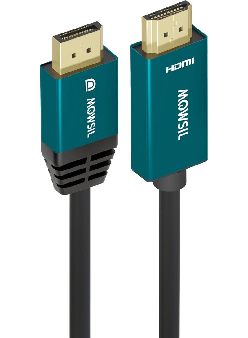 Mowsil DisplayPort (DP) to HDMI Cable 5M, 4K@60Hz,1080p@120Hz - Image 1