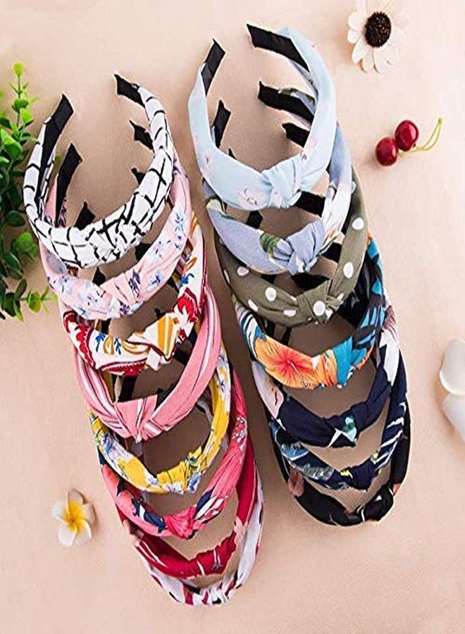 لايت هاوس ربطة شعر من قماش متين مزينة بحواف، ربطة شعر بلاستيكية للبنات والسيدات، عبوة من 10 قطع - Image 4