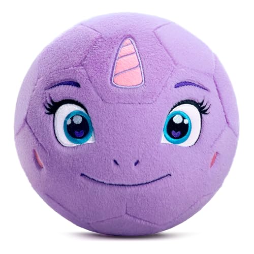 VangeBow Silent Indoor Soccer Balls for Toddlers 13 Inflatable Soft Plush Baby Toddler Soccer Ball Toys Gifts for Kid 35 Year Old Girl Boy First Birthday Gift Unicorn Pump Include - Image 1