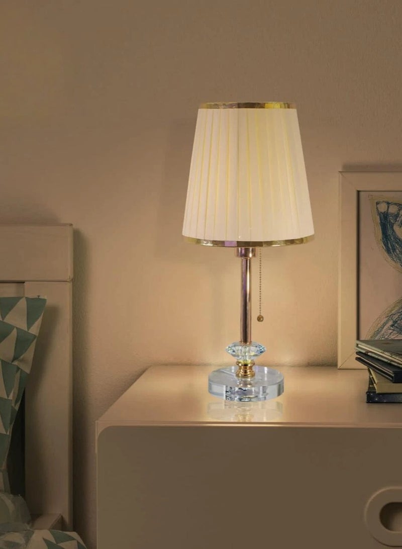 ICTC Table lamp golden color 50cm high quality crystal with staineless steel modern simple design suitable for home or office