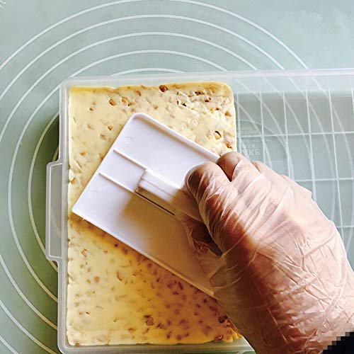Lexazo Plastic Cake Smoother Polisher Tools Cake Decorating Fondant Sugar Craft Spatulas DIY Baking Tools 82 x 25 x 145 cm White - Image 4