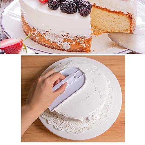 Lexazo Plastic Cake Smoother Polisher Tools Cake Decorating Fondant Sugar Craft Spatulas DIY Baking Tools 82 x 25 x 145 cm White - Image 5