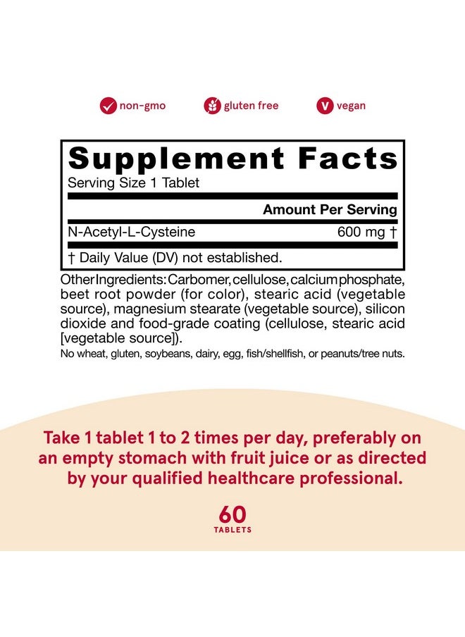 jarrow formulas Nac Sustain 600 Mg Antioxidant Amino Acid Supplement 60 Sustain Tablets Supports Liver & Lung Function Precursor To Glutathione 60 Servings (Packaging May Vary)  - Image 4