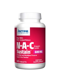 jarrow formulas Nac Sustain 600 Mg Antioxidant Amino Acid Supplement 60 Sustain Tablets Supports Liver & Lung Function Precursor To Glutathione 60 Servings (Packaging May Vary)  - Image 2