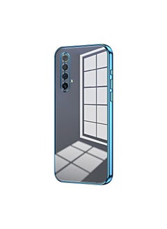 HuHa Case Cover For Realme X50 / X50m 5G Transparent Plating Fine Hole Phone Case Blue 