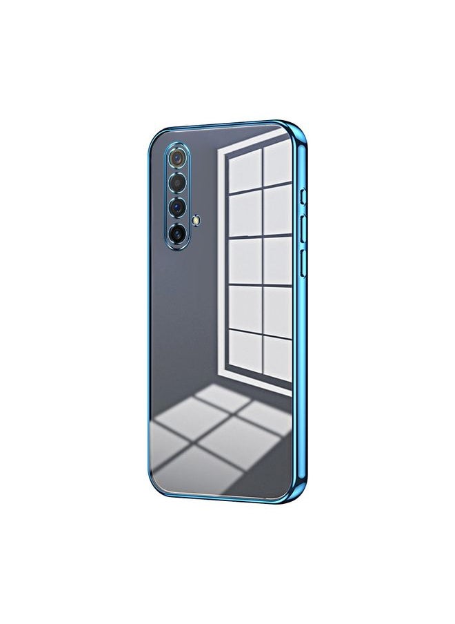 HuHa - Case Cover For Realme X50 / X50m 5G Transparent Plating Fine Hole Phone Case Blue - Image 1