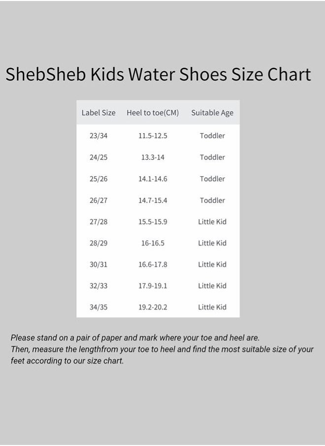 ShebSheb - Toddler Baby Boys Girls Water Shoes for Kids, Non-Slip Swimming Shoes Barefoot Skin Aqua Socks for Beach Swim Pool - Image 1