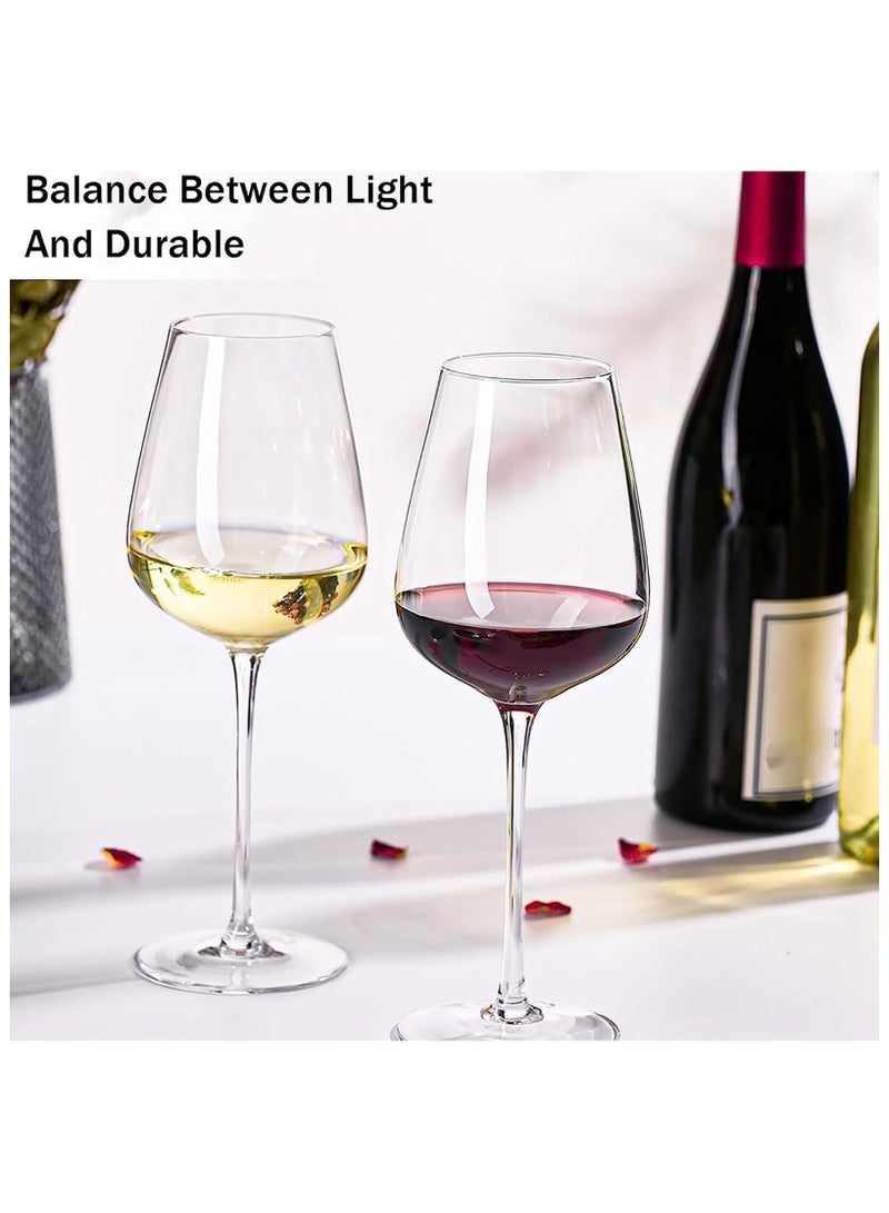 Hand Blown Italian Style Crystal Bordeaux Wine Glasses - Great Gift Packaging - Red Wine Glasses Lead-Free Premium Crystal Clear Glassï¼ˆ4PCSï¼‰  - Image 4