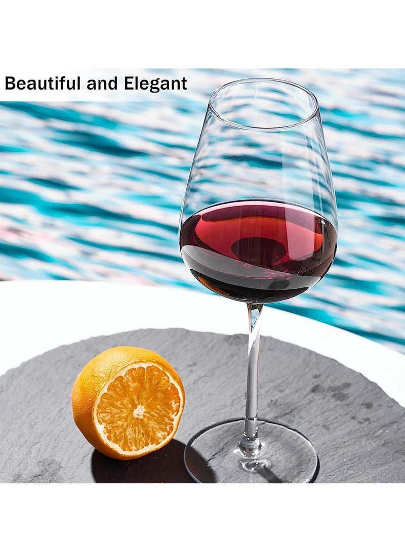 Hand Blown Italian Style Crystal Bordeaux Wine Glasses - Great Gift Packaging - Red Wine Glasses Lead-Free Premium Crystal Clear Glassï¼ˆ4PCSï¼‰  - Image 3