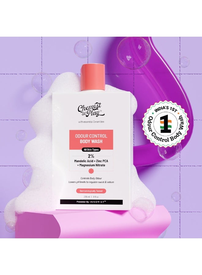 Chemist at Play Odour Control Body Wash| Controls Body Odour| Long Lasting Freshness | Regulates sweat & sebum| 236ml - Image 2