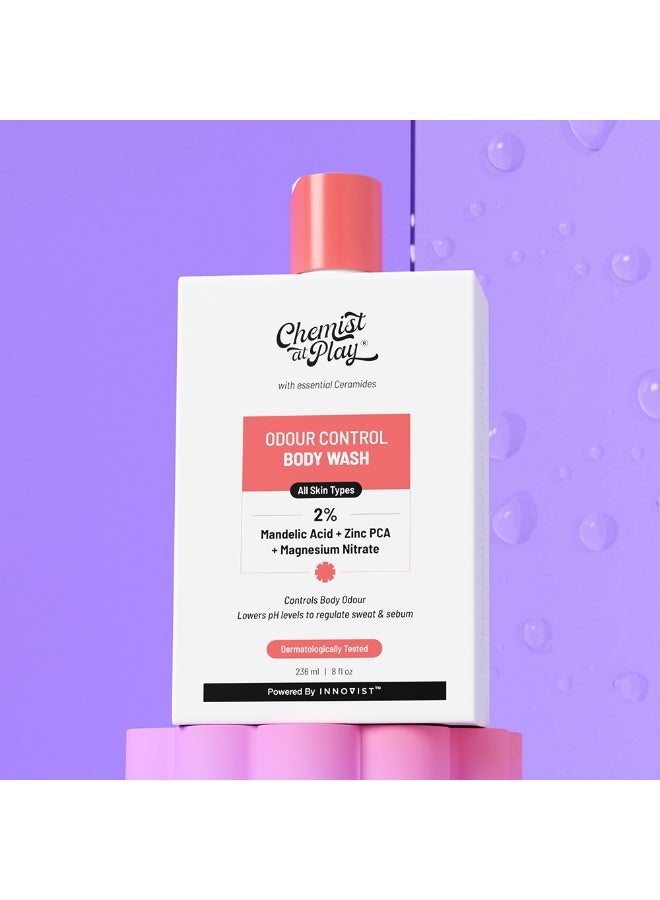 Chemist at Play Odour Control Body Wash| Controls Body Odour| Long Lasting Freshness | Regulates sweat & sebum| 236ml - Image 5