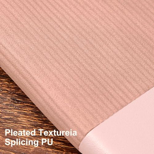 TSFPapier Lined Journal Notebook for Work College Ruled Note Book 7.2"x9.6"B5 PU Leather Daily Journaling 160 Pages for Women Men Writing Home School Supplies Business (Pink) - Image 3