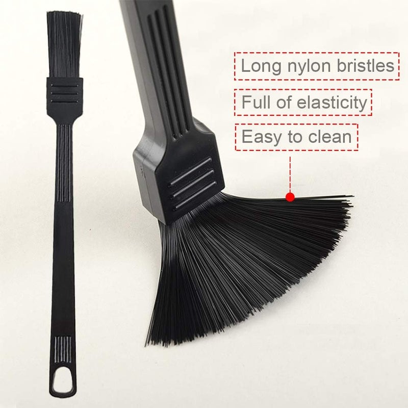 WANLIAN 2 Pack Coffee Grinder Cleaning Brush, Heavy Wood Handle & Natural Bristles Wood Dusting Espresso Brush and Nylon Espresso Machine Brush - Image 4
