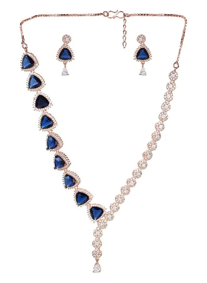 VOYLLA Rose Gold Brass Necklace Sets