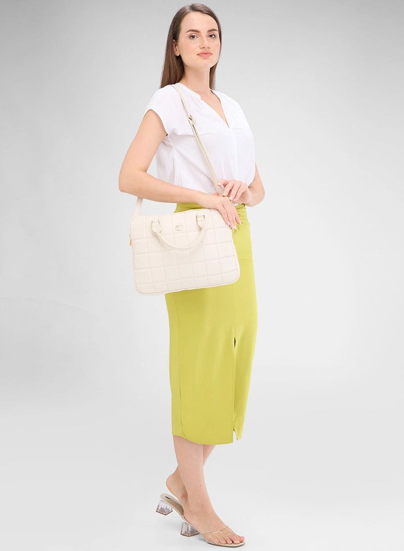 CAPRESE-BRAXTON LAPTOP SLEEVE MEDIUM BEIGE - Image 3