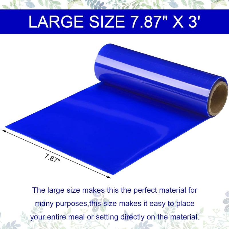 Nosiny 2 Pcs Non Slip Silicone Grip Material Roll Anti Slip Large Roll 787 x 3 ft Cut to Size Mat Large Table Pads for Eating Aids Baking Crafts Counter Drawer or Any Surface Blue - Image 2