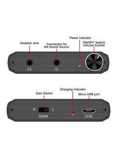 LVY Headphone Amplifier A010 Portable Headphone Amp 3.5Mm Audio Rechargeable Twostage Gain Switch Hifi Headphone Amplifier Compatible Mp3 4 Phones Computer And Various 3.5Mm Audio Digital Devices  - Image 3