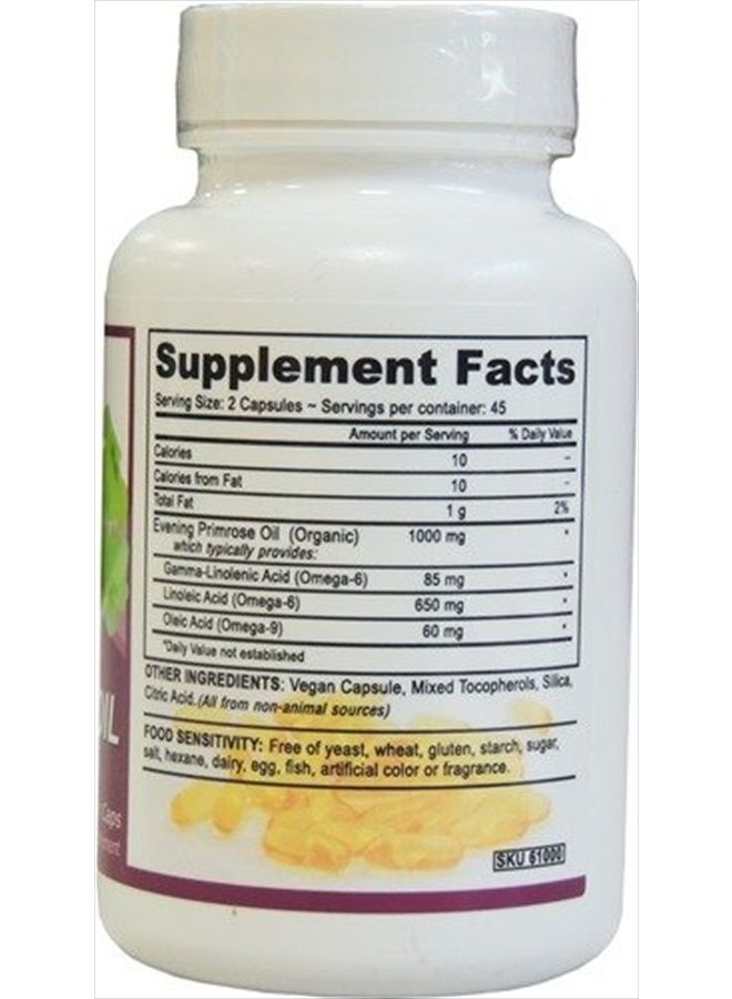 Deva Vegan Vitamins , Vegan Evening Primrose Oil VCaps, Vegan Dietary Supplement, 90-Count Bottle - Image 3