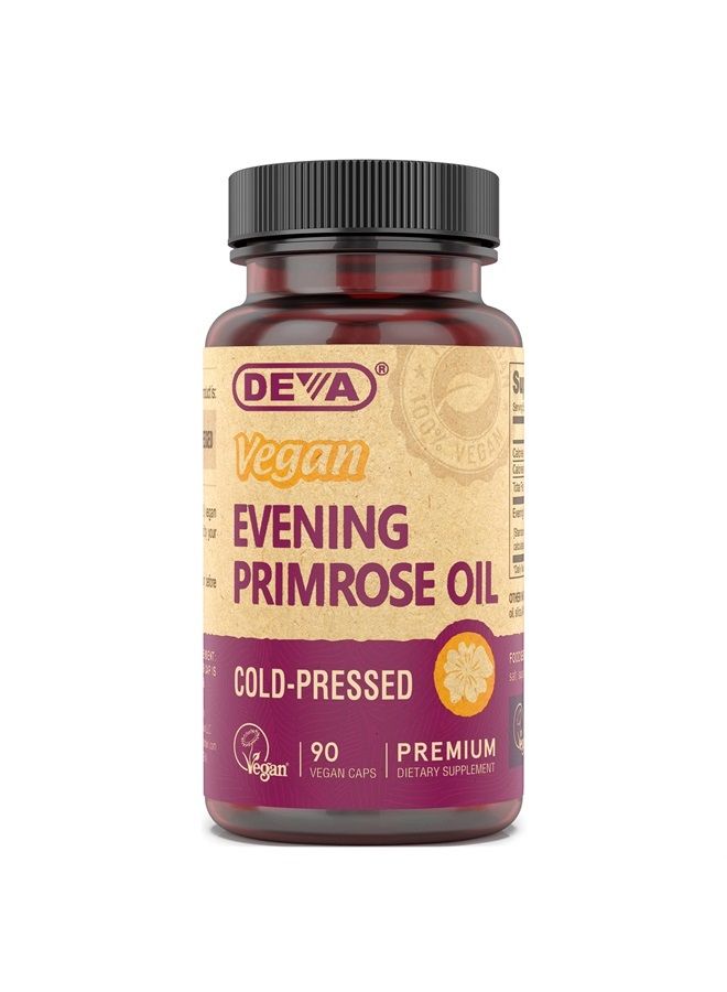 Deva Vegan Vitamins , Vegan Evening Primrose Oil VCaps, Vegan Dietary Supplement, 90-Count Bottle - Image 2
