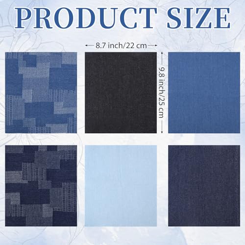 Booson 28 Pcs Sashiko Thread Kit Sashiko Needles Denim Fabric Embroidery Patterns Thimble Water Soluble Embroidery Kit for Sewing Hand Quilting Mending Supplies - Image 3