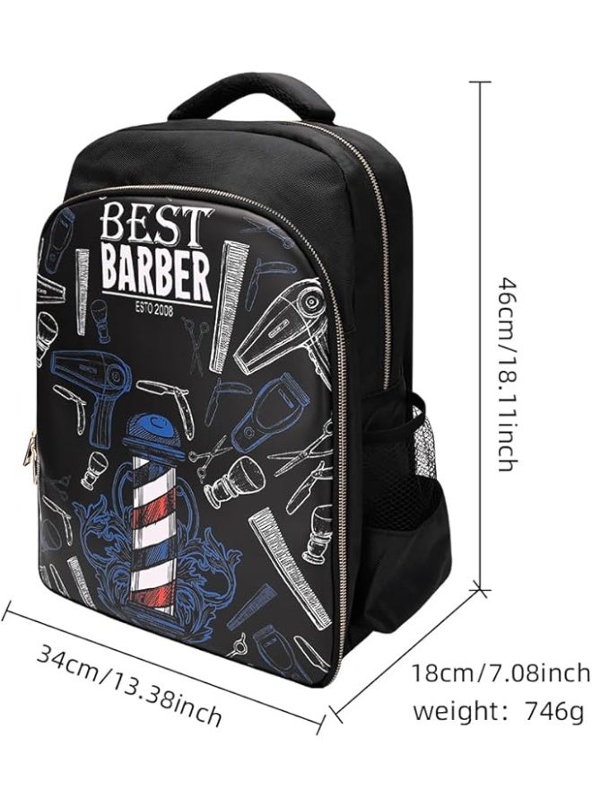 Travel backpack, large organizer for barbers, shaving supplies, and hairstyling supplies; portable backpack for hairdressers - Image 5