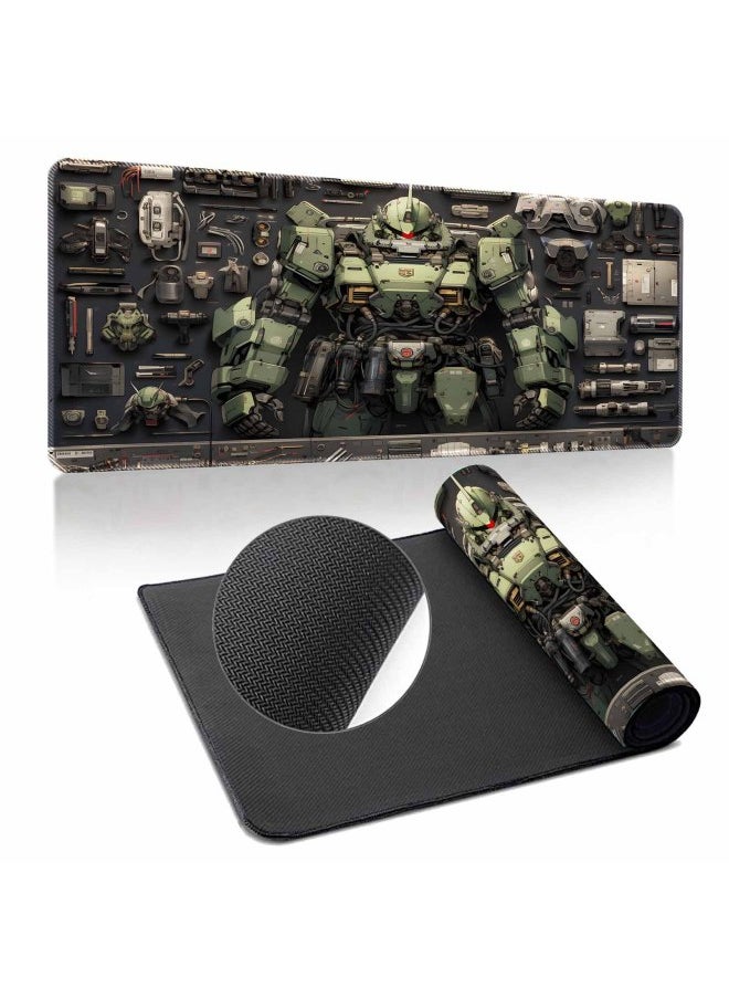 Generic - Gundam Mouse Pad Oversized Machine Warfare Boys Science And Technology Sense Computer Keyboard Pad Learning Games Dormitory Non-Slip Table Pad-Color:400*800*3mm-Pattern:Up To ① Paragraph 18 - Image 1