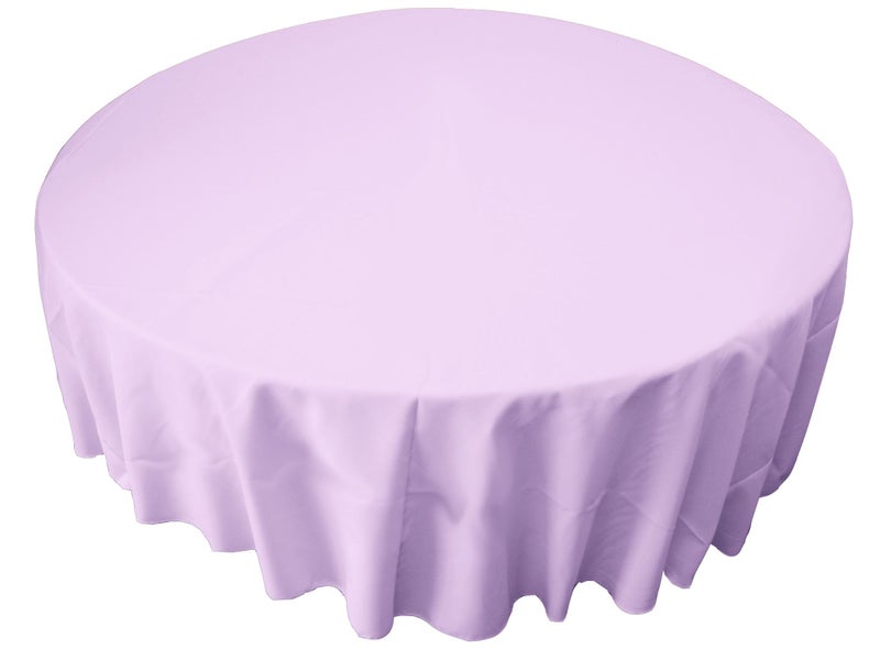 LA Linen Polyester Poplin Washable Round Tablecloth, Stain and Wrinkle Resistant Table Cover 72", Fabric Table Cloth for Dinning, Kitchen, Party, Holiday 72-Inch, Lilac, (TCpop72R_LilacP45) - Image 5