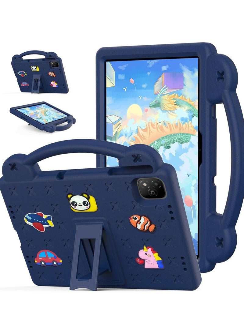 general Kids Case Compatible with Infinix Xpad 11 inch (2024) X1101, [Kids Friendly] DIY Cute Cartoon Stickers Lightweight EVA Shockproof Handle Stand Protective Cover - Image 1