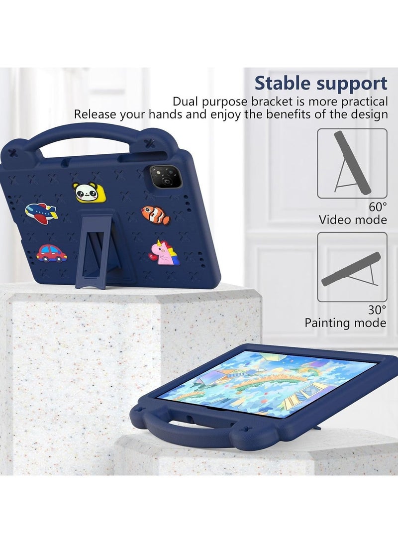 general Kids Case Compatible with Infinix Xpad 11 inch (2024) X1101, [Kids Friendly] DIY Cute Cartoon Stickers Lightweight EVA Shockproof Handle Stand Protective Cover - Image 3
