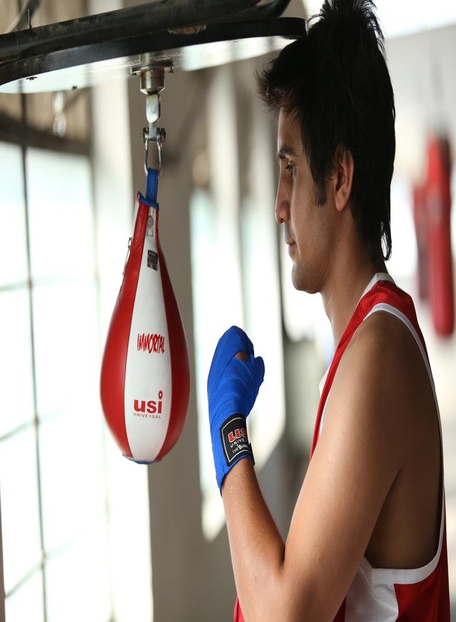 USI Universal Boxing Hand Wrap, 628C Blue Stretchable Hand Wraps (1 Pair, 2.5m Length) For Men & Women With Nylon Elastane Construction, Stretchable For Firm Wrapping, Hook & Loop For Closure - Image 4
