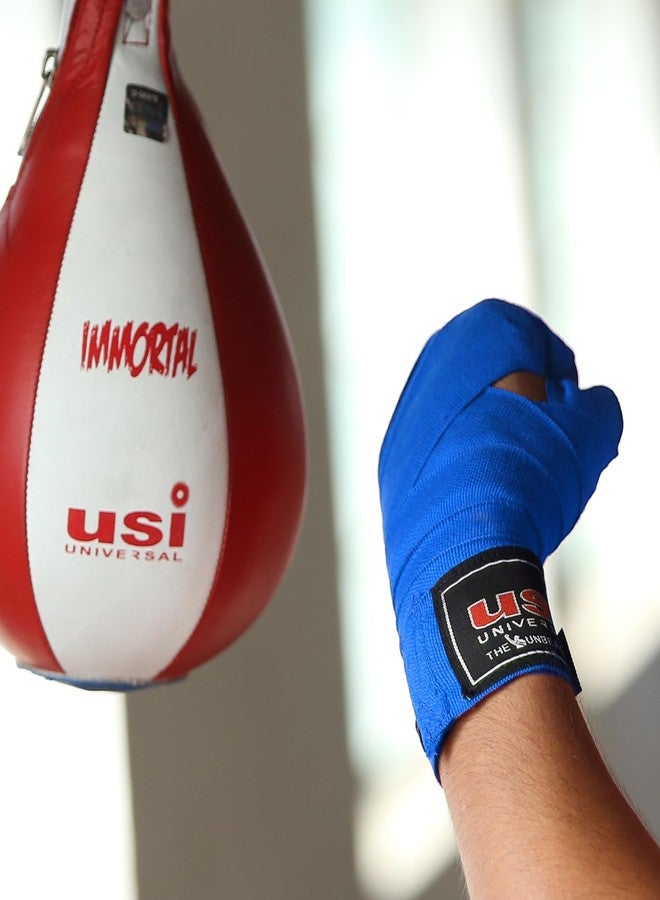 USI Universal Boxing Hand Wrap, 628C Blue Stretchable Hand Wraps (1 Pair, 2.5m Length) For Men & Women With Nylon Elastane Construction, Stretchable For Firm Wrapping, Hook & Loop For Closure - Image 2