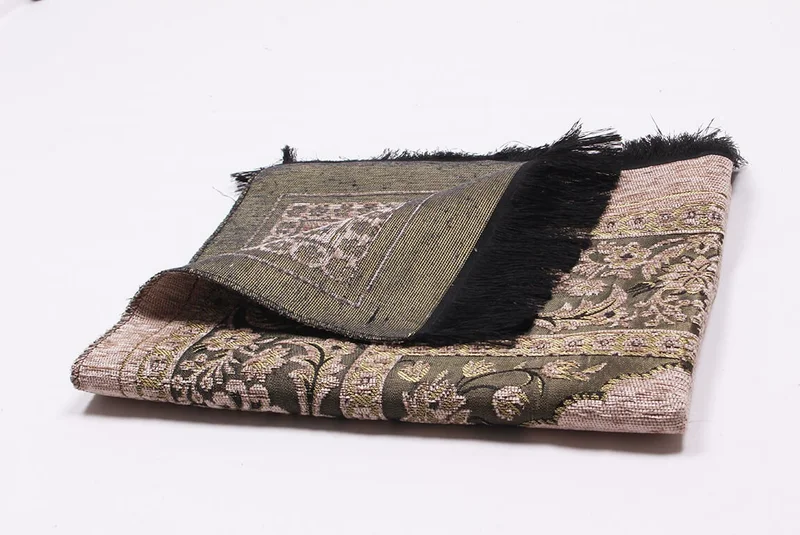 İhvan Luxury Floral Thick Chenille Prayer Rug 0230 Cream 4119