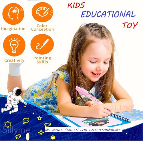 SILLYME 12Pcs Birthday Return Gifts For Kids Party - Magic Water Book For Kids - Water Painting Book - Coloring Drawing Painting Books Kit - Educational Toys - Quick Dry Doodle Art, Multicolor - Image 3