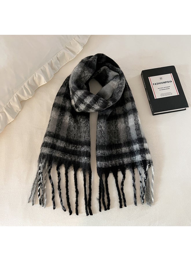 New Black Scarf For Both Men And Women, With A Cozy And Fragrant Atmosphere. Warm Scarf With A Textured Shawl - Image 1