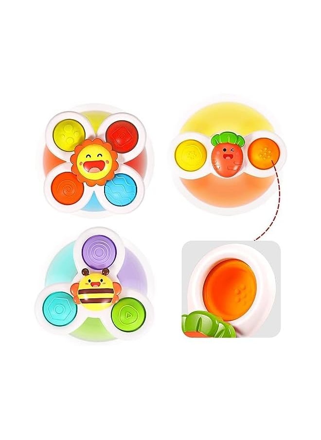 PROMASS Cup Spinner Toys, Simple Dimple Pop it Fidget Toys with Suction Cup Silicone Flipping d Release Stress and Anxiety Kids Sensory Spinning Toys Gifts for 18 Months up Toddlers  - Image 1