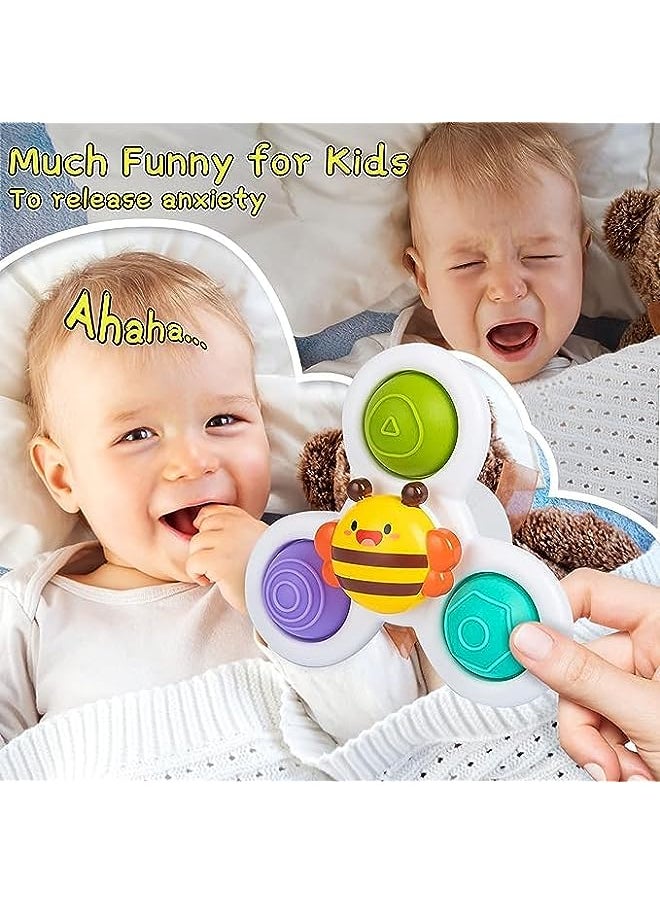 PROMASS Cup Spinner Toys, Simple Dimple Pop it Fidget Toys with Suction Cup Silicone Flipping d Release Stress and Anxiety Kids Sensory Spinning Toys Gifts for 18 Months up Toddlers  - Image 3