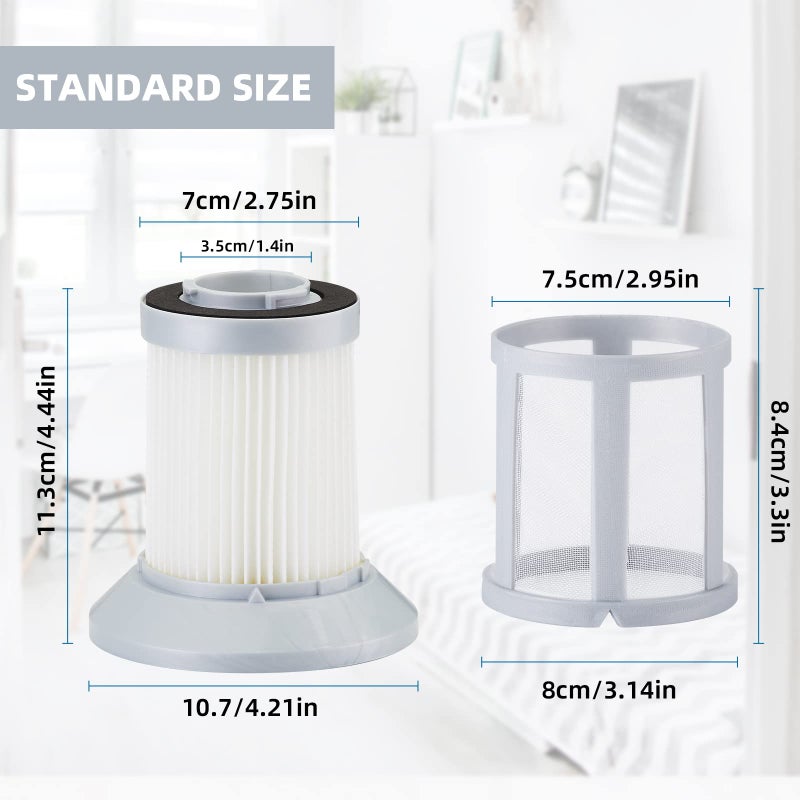BTRSOLUS 3 Pack Filters for Bissell Zing & Powerforce Bagless Canister Vacuum 2156A / 1665/16652 / 1665W, Zing Vacuum Filter Replacement with 1 Cleaning Brush - Image 4